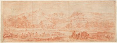 Französische Truppen vor Salins und den umliegenden Hügeln autorstwa Adam Frans van der Meulen