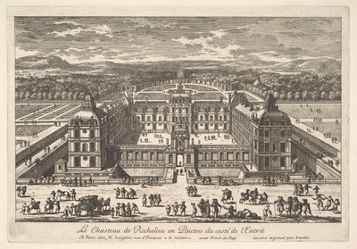 Château de Richelieu en Poictou od strony wejściowej, XVII wiek. autorstwa Adam Perelle