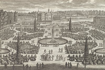 Parter oranżerii w Chantilly, 1680., 1680s. autorstwa Adam Perelle