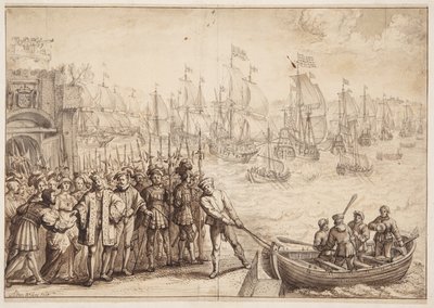 Christian II opuszcza Kopenhagę w 1523 autorstwa Adam Willaerts