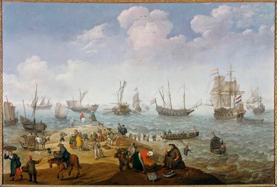 Scena wędkarska Obraz Adama Willaertsa (1577-1664) XVII w. Ze zbiorów prywatnych autorstwa Adam Willaerts