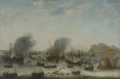 Bitwa morska pod Gibraltarem 25 kwietnia 1607 1639 autorstwa Adam Willaerts