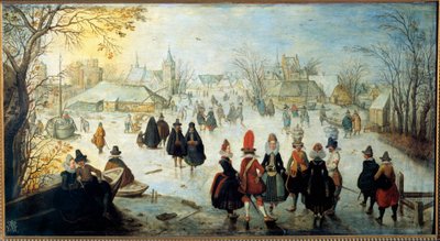 Les skaters Obraz Adama Van Breena (1599-1665) XVII w. Niedz. 0,35x0,65m² autorstwa Adam van Breen