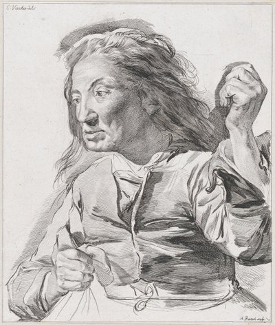 Stara kobieta z zaciśniętymi pięściami, 1786. autorstwa Adam von Bartsch