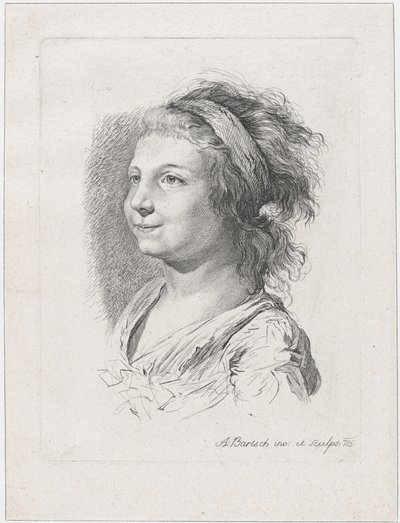Portret Marii Anny Schaubach, 1785. autorstwa Adam von Bartsch