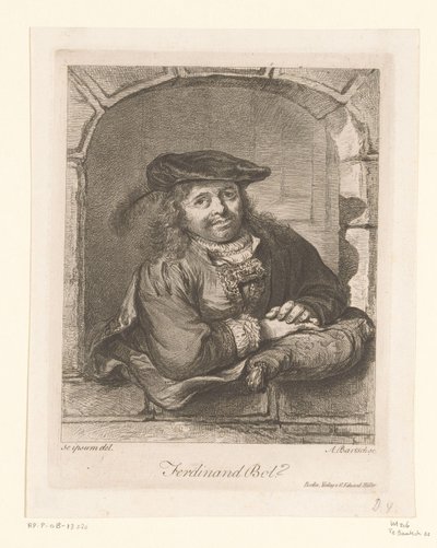 Portret Ferdynanda Bola w oknie autorstwa Adam von Bartsch