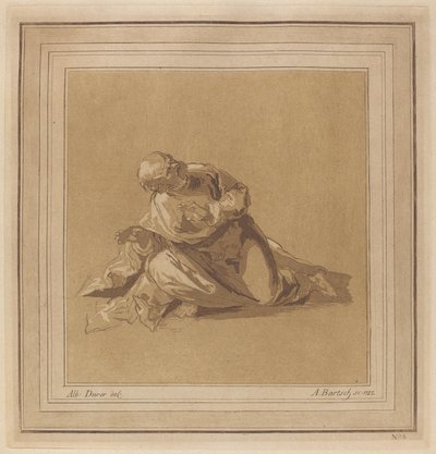 Przyczajony apostoł (św. Piotr) autorstwa Adam von Bartsch, after a drawing formerly attributed to Albrecht Dürer