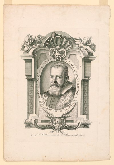 Portret Galileusza Galilei (1562-1642) autorstwa Adamo Fioroni, active first half of 19th century