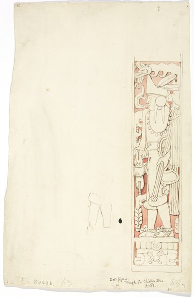Ościeżnica drzwiowa K3 w świątyni A, Chichen Itza, Jukatan, Meksyk autorstwa Adela Breton