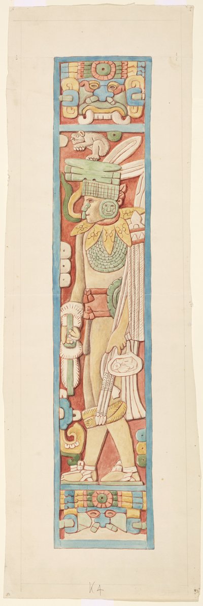 Ościeżnica drzwi w Chichen Itza, Jukatan, Meksyk autorstwa Adela Breton
