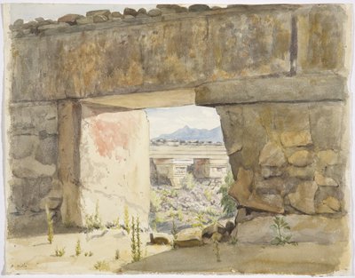 Zrujnowane budynki w Mitla, Oaxaca autorstwa Adela Breton