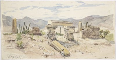 Ruiny w Mitla, Oaxaca, Meksyk autorstwa Adela Breton