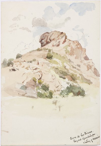 Widok - Cerro de los Riscos, poza Guadalupe, Meksyk (akwarela) autorstwa Adela Breton