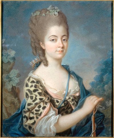 Portret Marie-Aurore de Saxe 1748-1821 jako Diany, ok. 1777. autorstwa Adelaide Labille Guiard