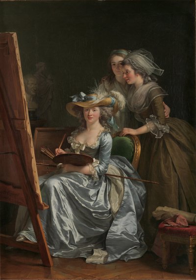 Autoportret z dwiema uczennicami, Marie Gabrielle Capet i Marie Marguerite Carreaux de Rosemond autorstwa Adelaide Labille Guiard