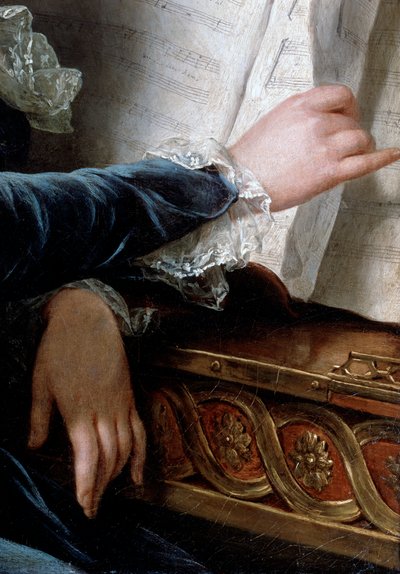 Comtesse de Selve Making Music, fragment, 1787. autorstwa Adelaide Labille Guiard