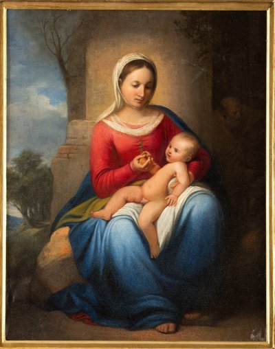 Madonna z Dzieciątkiem Jezus (olej na płótnie) autorstwa Adeodato Malatesta or Malatesti