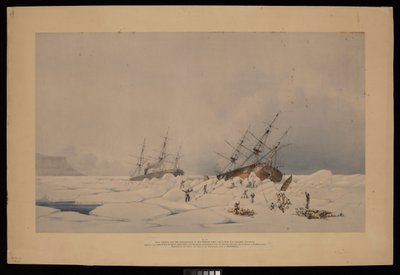 H.M.S. Phoenix i The Breadalbane w chwili, gdy ten ostatni został zmiażdżony i zatopiony... autorstwa Admiral Edward Augustus (after) Inglefield