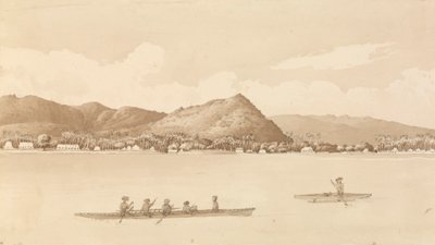 "Apia Bay, Upolu, NavigatorsIslands [Samoa] 18 września 1849 r. autorstwa Admiral Sir Edward Gennys Fanshawe