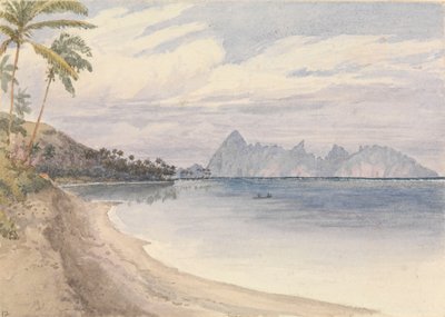 "Eimeo [Moorea] z okolic Papeiti [Tahiti, Wyspy Towarzystwa], 25 sierpnia 1849 r. autorstwa Admiral Sir Edward Gennys Fanshawe