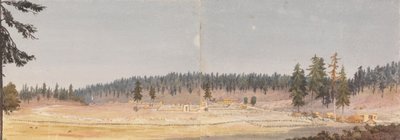 "Grass Valley, niedaleko Nevada City, Kalifornia, 18 września 1851". 18th 1851 autorstwa Admiral Sir Edward Gennys Fanshawe