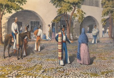 "Meksykanie, plac w Tepic [Meksyk], 19-13 sierpnia 1850 r. autorstwa Admiral Sir Edward Gennys Fanshawe