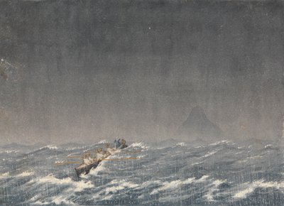 Zewnętrzne kotwicowisko w czasie sztormu, Mazatlan [Meksyk], 22 sierpnia 1850, 8 rano. ... "Pytanie, którędy do statku autorstwa Admiral Sir Edward Gennys Fanshawe