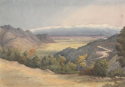 "Równina Santiago, Chile, z Cuesta del Prado, 7 stycznia 1851 r. autorstwa Admiral Sir Edward Gennys Fanshawe