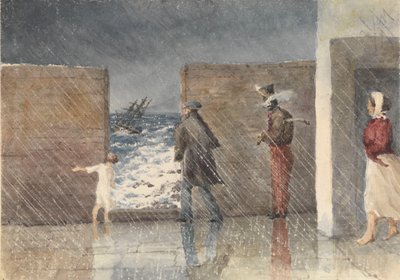 "Puntinha, Madera, 1 stycznia 1849 roku. Spojrzenie na swój statek autorstwa Admiral Sir Edward Gennys Fanshawe