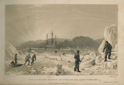HMS Terror zamrożony w lodzie u wybrzeży Cape Comfort autorstwa Admiral William Henry Smyth