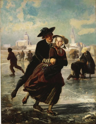 Miłośnicy jazdy na łyżwach autorstwa Adolf Alexander Dillens