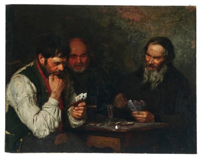 Gracz karciany Adolph Böhm autorstwa Adolf Bohm