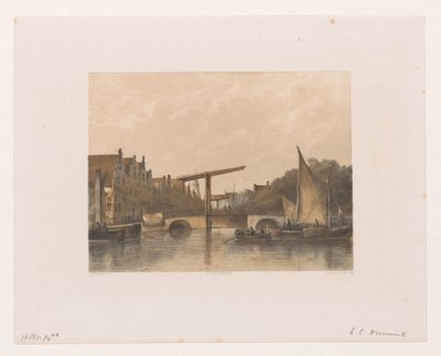 Widok na Zwanenburgwal autorstwa Adolf Carel Nunnink