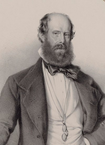 Portret kompozytora Luigiego Ricciego 1805-1859, 1858. autorstwa Adolf Dauthage