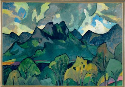 Bawarski krajobraz górski w pobliżu Brannenburga autorstwa Adolf Erbsloh