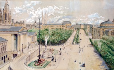 Parlament wiedeński i Ringstrasse Adolfa Hitlera autorstwa Adolf Hitler