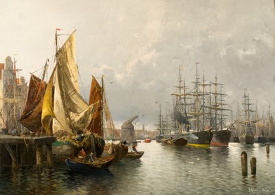 W porcie Le Havre autorstwa Adolf Kaufmann