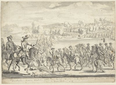 Przejście wojsk saskich przez Wisłę 8 grudnia 1715 r. autorstwa Adolf van der Laan