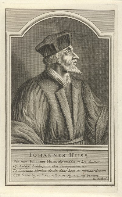Portret Jana Husa, ok. 1710 autorstwa Adolf van der Laan