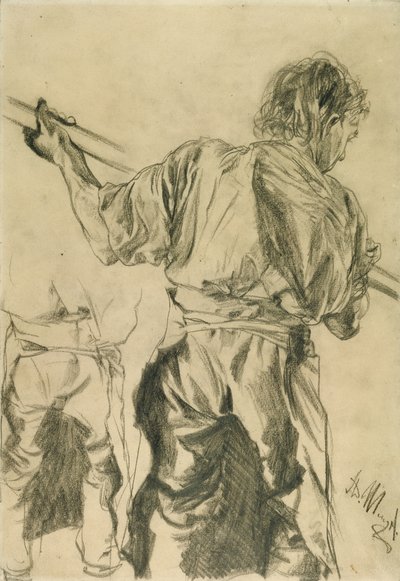 Rysunek Badania autorstwa Adolf von Menzel