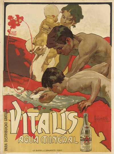 Plakat reklamowy wody mineralnej "Vitalis", 1895 autorstwa Adolfo Hohenstein
