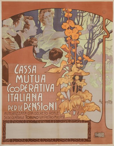 Narodowy spółdzielczy fundusz emerytalny, 1898. autorstwa Adolfo Hohenstein