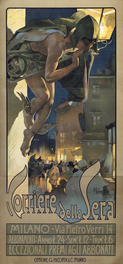 Corriere della Sera, 1898. autorstwa Adolfo Hohenstein