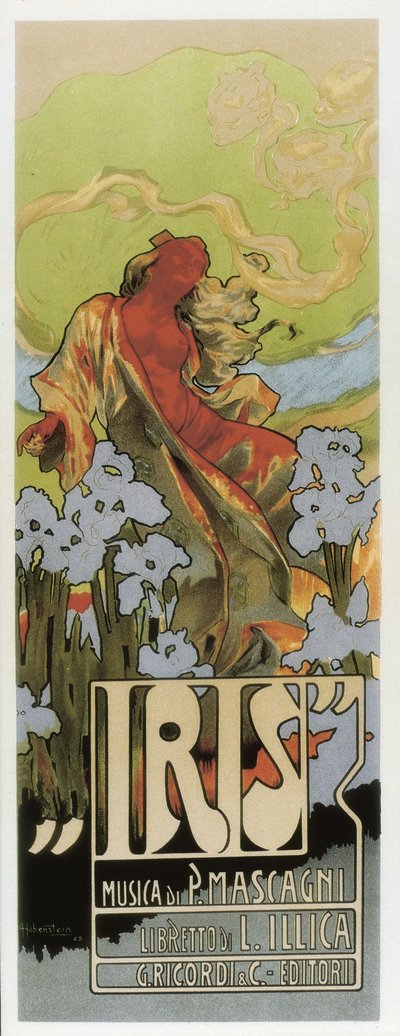 Opera „Irys Pietro Mascagni autorstwa Adolfo Hohenstein