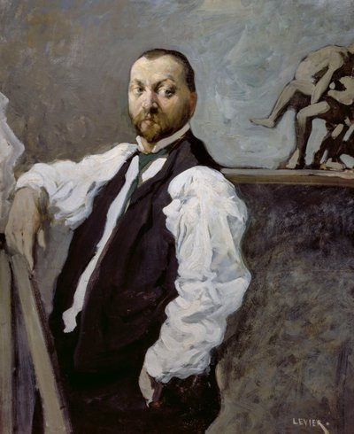 Portret rzeźbiarza Alfonso Cancianiego autorstwa Adolfo Levier