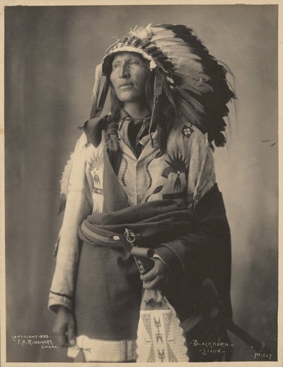 Blackhorn, Sioux autorstwa Adolph F. Muhr