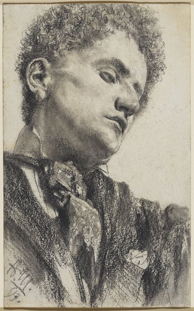 Głowa młodego mężczyzny autorstwa Adolph Menzel