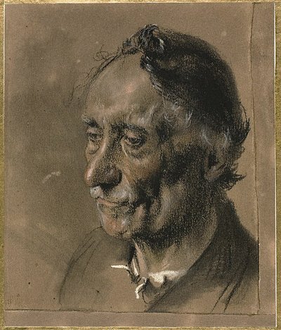 Głowa starego człowieka autorstwa Adolph Menzel
