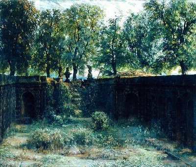Nimfeum w Zwingerze w Dreźnie, 1850 autorstwa Adolph Menzel