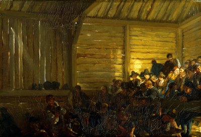 Teatr Chłopski w Tyrolu, 1859 autorstwa Adolph Menzel